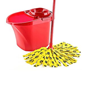 Practical Sıkma Aparatlı Temizlik Kovası - 15 Lt. - Kırmızı
