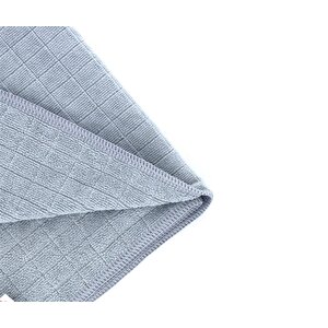 Miss Clean Mikrofiber Kareli Yüzey Cam Temizlik Bezi 50x70 Cm Süper Emici - 320 Gr. - Gri - 10 Adet