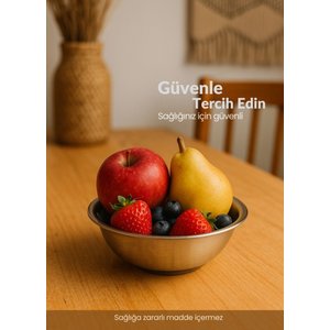 6\'lı Set Sağlıklı Paslanmaz Çelik Kase - Çok Yönlü Çorba, Salata Ve Meyve Kabı 350 Ml No 1