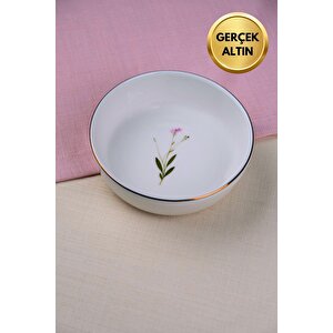 Tabak Evi Porselen Natura Çuha Altın Yaldızlı Kase 17x5x4,50cm 730cc 4 Lü