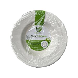 Roll-up Nature Ekolojik Karton Kağıt Parti Çok Amaçlı Çukur Derin Tabak - 23 Cm. - 125 Adet