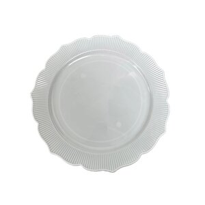 Kullan At Parti Plastik Sert Mika Tabak - 26 Cm. - Beyaz - 6 Adetlik Paket
