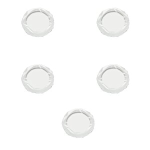 Omeyva Davet Parti Sunum Doğum Günü Beyaz Renkli Sert Plastik Mika Tabak - 22 Cm. - 6 Adetlik 5 Paket