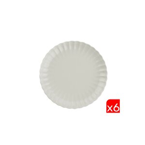 Bone Luz Krem Servis Tabağı 27cm 6 Lı