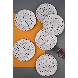 Tabak Evi Porselen Sidereal Pasta Tabağı 19,50cm Sd1 6 Kişilik 6 Parça