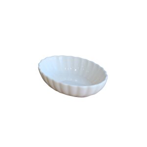 Bone Luz Krem Oval Kayık 14,5x10x3,5cm Tekli Bnlzf15oks00