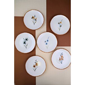 Tabak Evi Porselen Azelya Karma Pasta Tabağı Seti 19,50cm 6 Kişilik 6 Parça