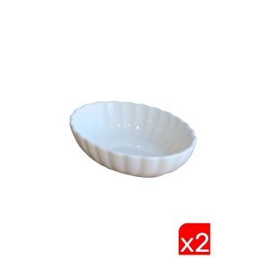 Bone Luz Krem Oval Kayık 14,5x10x3,5cm 2 Li Bnlzf15oks00