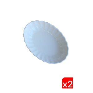 Bone Luz Krem Oval Kayık 14,5x10x3,5cm 2 Li Bnlzf15oks00