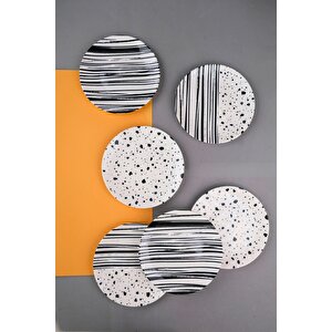 Tabak Evi Porselen Sidereal Karma Pasta Tabağı Seti 19,50cm 6 Kişilik 6 Parça