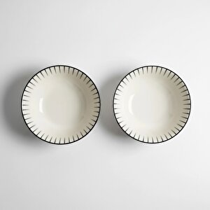 Aspen 2'li Çizgili Salata Kasesi 25 Cm