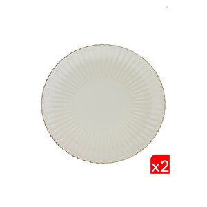 Bone Luz Altın File Servis Tabağı 27cm 2 Li