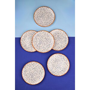 Tabak Evi Porselen Spotty Pasta Tabağı 19,50cm Sp1 6 Kişilik 6 Parça