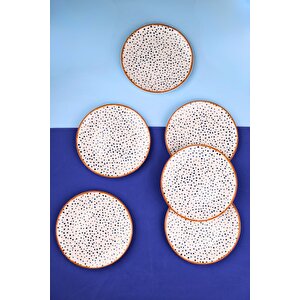 Tabak Evi Porselen Spotty Pasta Tabağı 19,50cm Sp1 6 Kişilik 6 Parça
