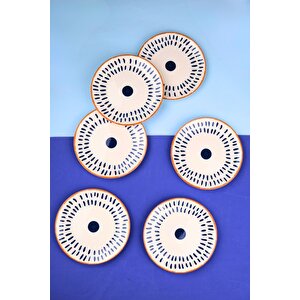 Tabak Evi Porselen Spotty Pasta Tabağı 19,50cm Sp3 6 Kişilik 6 Parça