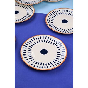 Tabak Evi Porselen Spotty Pasta Tabağı 19,50cm Sp3 6 Kişilik 6 Parça