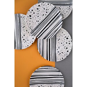 Tabak Evi Porselen Sidereal Pasta Tabağı 19,50cm Sd3 6 Kişilik 6 Parça