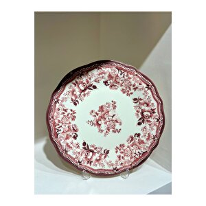 Porser Porselen Fulya Velour Maroon Yemek Takımı 6 Kişilik 24 Parça