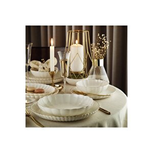 Bone Luz Form Yemek Takımı Altın Fıle 52 Parça 12 Kişilik Bnlzf52yt20
