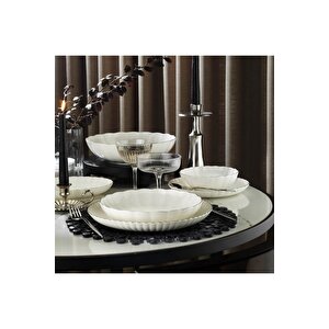 Bone Luz Form Yemek Takımı Platin Fıle 52 Parça 12 Kişilik Bnlzf52yt220
