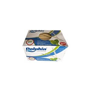 Dolphin Mentollü Jelatinli / Poşetli Ahşap Kürdan - 500 Adetlik 10 Paket