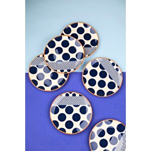 Tabak Evi Porselen Spotty Pasta Tabağı 19,50cm Sp2 6 Kişilik 6 Parça