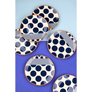 Tabak Evi Porselen Spotty Pasta Tabağı 19,50cm Sp2 6 Kişilik 6 Parça