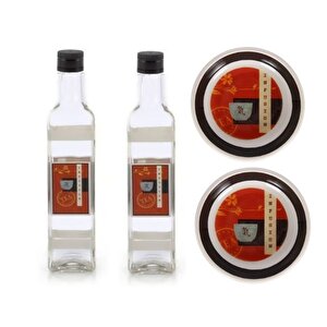 Çin Kase Yağdanlık Tabak Set,2 Adet Yağ Şişesi 2 Adet Mını Tabak