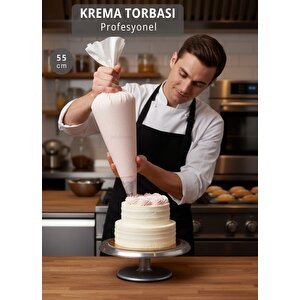 Profesyonel 55 Cm Krema Torbası Bez – Endüstriyel Mutfak Ve İmalathane Tipi