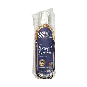 Chs Ambalaj Şeffaf Plastik Kristal Bardak - 180 Cc. - 180 Ml. - 25 Adetlik 5 Paket