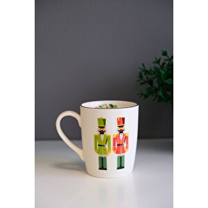 Tabak Evi Porselen Altın Yaldızlı Kurşun Asker Kulplu Mug Kupa 9cm 220ml Tekli