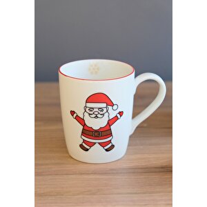Tabak Evi Porselen Noel Baba Kulplu Mug Kupa 220 Ml