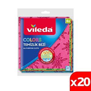 20 Paket 4 Lü Colors Renkli Mutfak Bezi