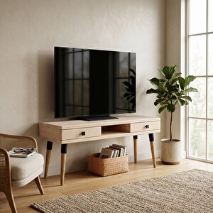 Modest Tv: İskandinav Masif Tv Ünitesi 2 Çekmeceli 1 Raflı - 150 Bz