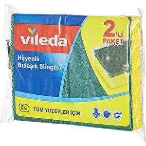 Vileda 5 Paket 2 Li Yeşil Klasik Oluklu Sünger
