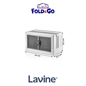Fold Go Tekli Portatif Organizer Dolap Beyaz Çok Amaçlı Mıknatıs Kapaklı Katlanır Istiflenebilir