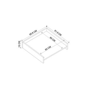 Banyo Dolabı Çamaşır Makinesi Kurutma Makinesi Üst Üste Konumlandırma Rafı Duo Entegre Raf Beyaz