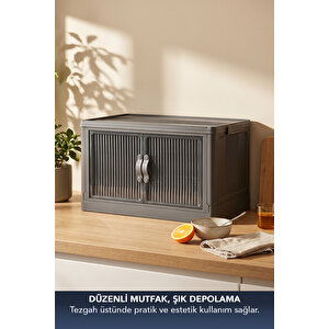 ”large” Portatif Dolap Organizer 55lt Çok Amaçlı Mıknatıs Kapaklı, Katlanır