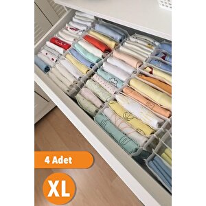 4 Adet - Xlarge 8 Gözlü Çekmece Içi Düzenleyici Organizer 31 X 36 X 12