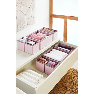 4'lü Çekmece Düzenleyici Organizer Set - Pembe