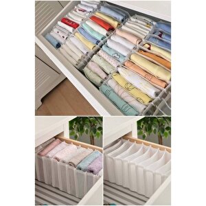 2 Adet - Small 11 Gözlü Dolap Içi Akardiyon Organizer 12 X 40 X 12