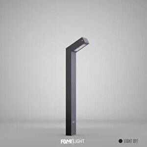 Polera 80 cm LED Bahçe Aydınlatma Direği Antrasit Alüminyum IP65 Peyzaj Yürüyüş Yolu Aydınlatması 18W