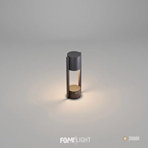 Holera 35 cm LED Bahçe Bollard Aydınlatma Direği Antrasit Alüminyum IP65 Peyzaj Yürüyüş Yolu Aydınlatması 7W