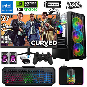 Xsr1126 I5 14400f 32gb Ddr5 Ram 2tb M.2 Nvme Ssd 8gb Rtx5060 27" 180hz Oyuncu Tavsiye Sistem