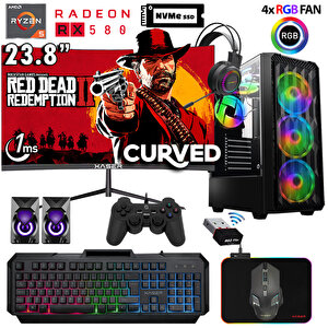 Armor X40 Ryzen 5 5500 16gb Ram 512gb M.2 Nvme Ssd 8gb Rx580 24 Curved Oyuncu Tavsiye Sistem
