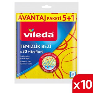 10 Paket 5 Li 30% Mikrofiberli Mutfak Bezi