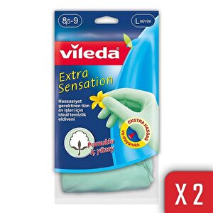2 Paket Extra Sensation Büyük Boy Bulaşık Eldiveni