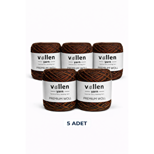 5 Adet Premium Woll %100 Yün Örgü İpi 500 Gr – El Örgüsü & Tığ İşi Yün İp Kırmızı