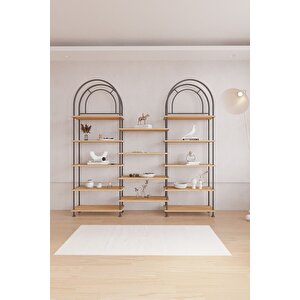 Çevir Kur Bohem Atlantik Çam Raf – Çok Amaçlı Dekoratif Dolap & Kitaplık 199x203x29
