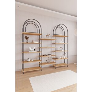 Çevir Kur Bohem Atlantik Çam Raf – Çok Amaçlı Dekoratif Dolap & Kitaplık 199x203x29